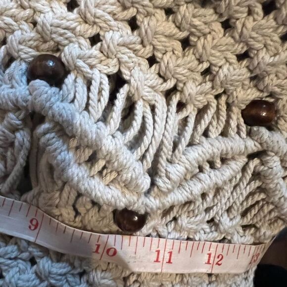 Beaded And Crocheted Large  Handbag - Picture 8 of 9